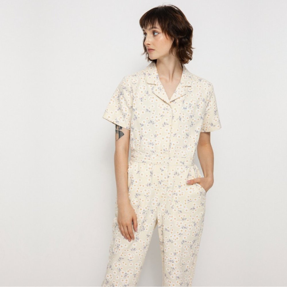 RVCA | Nightshift Short Sleeve Floral Jumpsuit | Sz. S